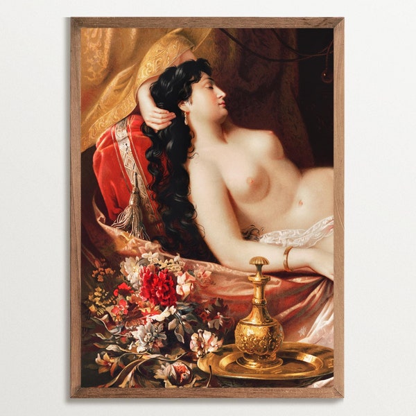 Frauen Portrait Gemälde - Dornröschen | Eklektische Wandkunst | Moderne Drucke