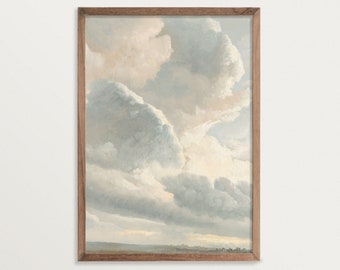 Cloud Painting Print | Vintage Cloud Print | Sky Painting