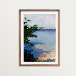 Lake House Decor NEW HAMPSHIRE Art Print | Vintage Print Country Wall Decor, Landscape Painting