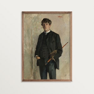 Man Portrait Print - Kalle | Antique Portrait Painting | Light Academia