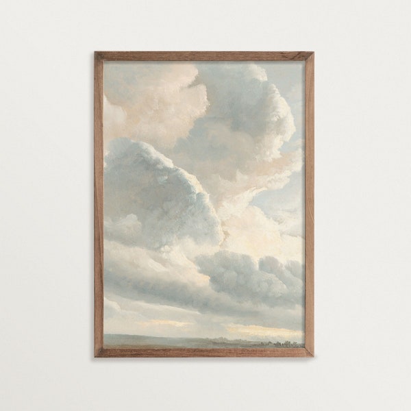 Cloud Painting Print | Vintage Cloud Print | Sky Painting