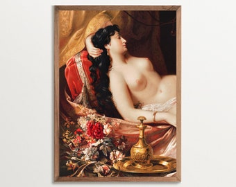 Woman Portrait Painting - Sleeping Beauty | Eclectic Wall Art | Modern Antique Prints