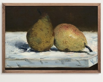 Manet Pears Still Life Print, Vintage Impressionist Art, Kitchen Wall Art
