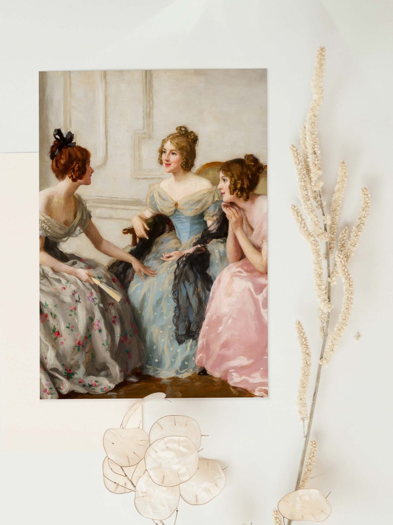 Viktoriansk väggkonst – Regency-konst, Coquette-rumsdekor, Vintage väggkonst bild 7