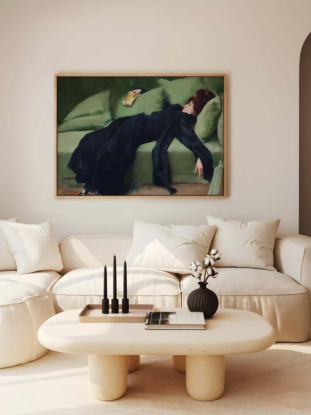 Decadent Young Woman Canvas Print, Victorian Decor, Elegant Vintage ...