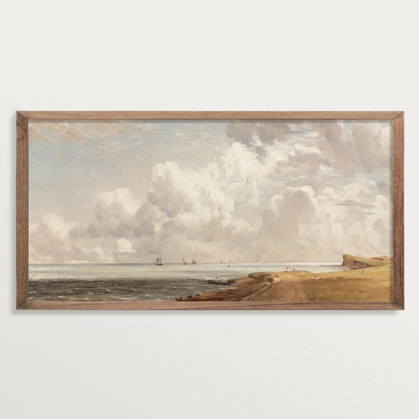 Cloud Painting Print, Panoramic Wall Art, Ocean Art