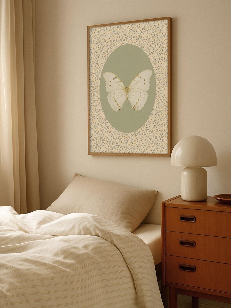 Vintage Butterfly Wall Art Print - Insect Illustration for Cottagecore ...