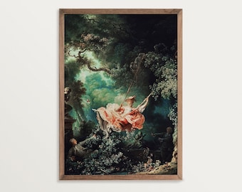 Rococo Decor Painting Print - The Swing | Maximalist Decor | Famous Paintings