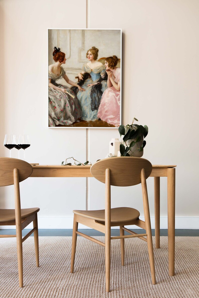 Viktoriansk väggkonst – Regency-konst, Coquette-rumsdekor, Vintage väggkonst bild 2