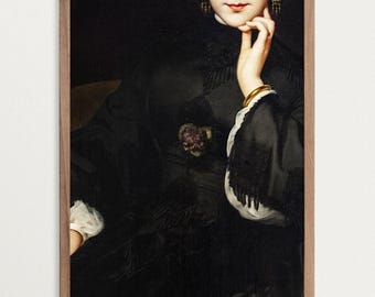 Dark Art, Moody Portrait, Altered Art, Surreal Painting Print