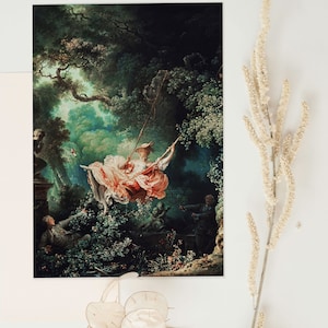 Rococo Decor Painting Print - The Swing | Maximalist Decor | Famous Paintings image 5