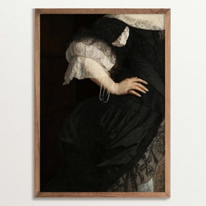 Dark Academia Decor | Victorian Wall Art | Dark Portrait | Surreal Painting Print