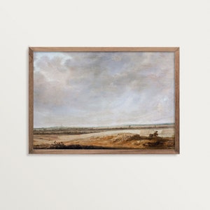 Moody Landscape Painting Print, Dutch Landscape, Antique Art Print