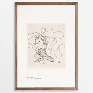 Impresión artística de boceto de flores de porcelana francesa: coquelicot (amapola) / Impresión chinoiserie / Arte asiático vintage / Decoración cottagecore
