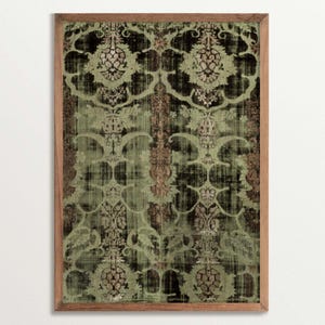 Vintage Textile Wall Art Print, Boho Home Decor, Renaissance Wall Art