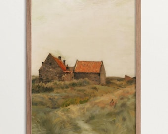 Landscape Wall Art, French Country Cottage Decor, Moody Landscape