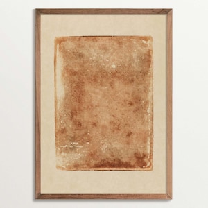 Wabi Sabi Wand Kunst Druck, minimalistische japanische Kunst, rustikale erdige Töne, abstrakte Malerei für moderne Wohnkultur, einzigartige Wanddekoration