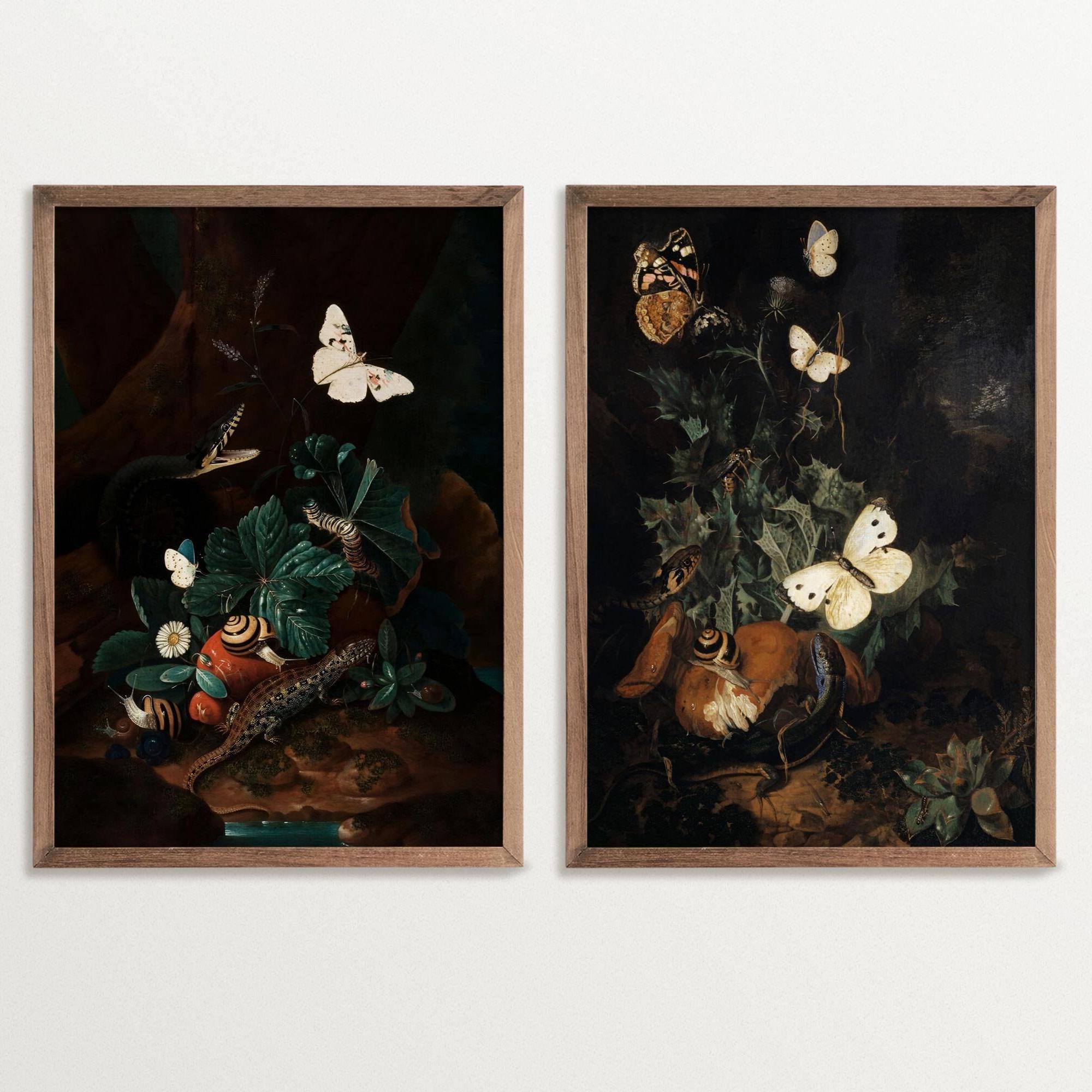 Dark Academia Decor Galerie Wandset, Barocke Malerei Drucke, launische Wandkunst