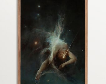 Dark Academia Wall Art | Surreal Whimsigoth Print for Dark Art Decor