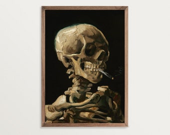 Dark Art - Memento Mori | Goth Room Decor, Skeleton Wall Art, Dark Academia Decor