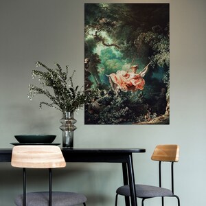 Rococo Decor Painting Print - The Swing | Maximalist Decor | Famous Paintings image 2