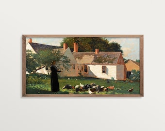 Farmhouse Wall Art | Panoramic Wall Art | Country Painting