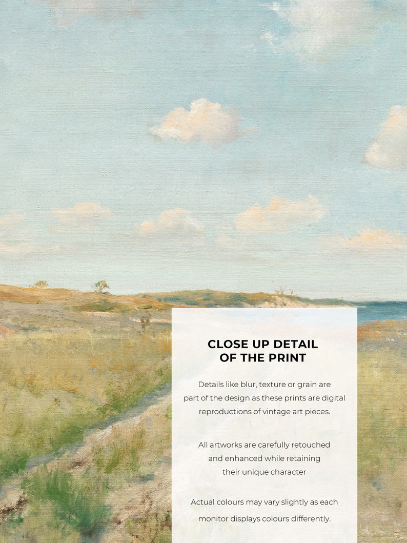 The close-up of the art print shows the texture of the original painting, so that the brushstrokes and the canvas are visible.