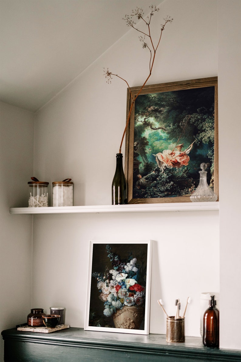 Rococo Decor Painting Print - The Swing | Maximalist Decor | Famous Paintings image 4