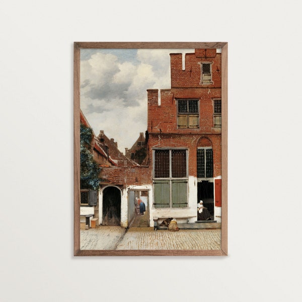 Art de scène de rue vintage – Delft | Peinture à l’huile antique | Johannes Vermeer Imprimer | art européen vintage