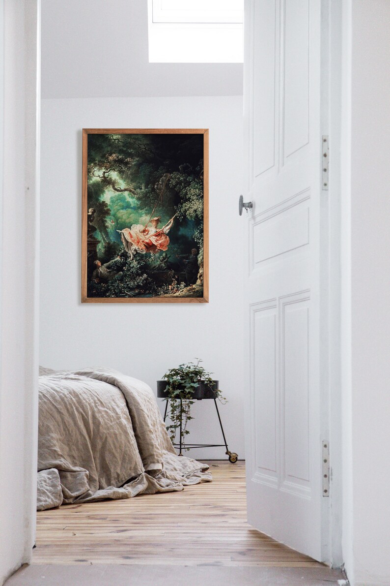 Rococo Decor Painting Print - The Swing | Maximalist Decor | Famous Paintings image 7