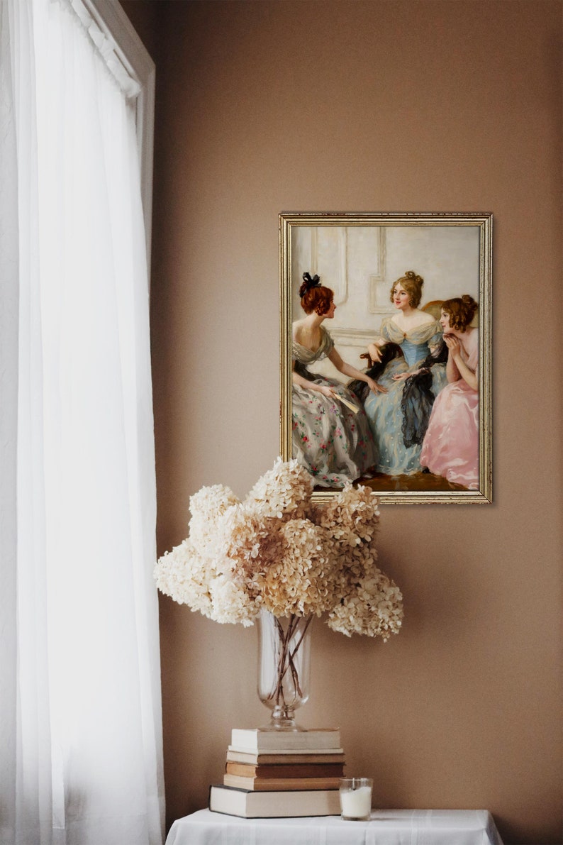 Viktoriansk väggkonst – Regency-konst, Coquette-rumsdekor, Vintage väggkonst bild 5