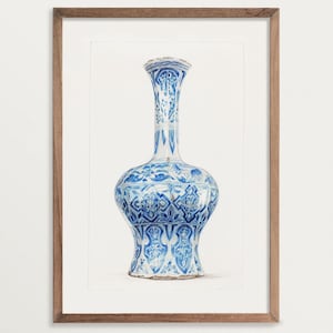 Chinoiserie Vase Wall Decor | Vintage French Art | Asian Art | Porcelain Vase Print