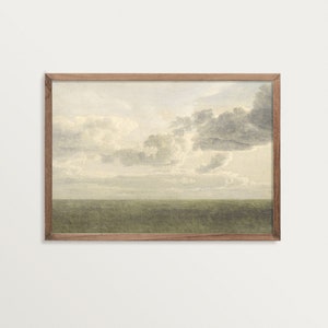 Antique Cloud Painting – Study of Clouds | Sky Art Print | Country Painting