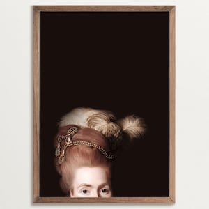 Altered Art Print, Victorian Art, Dark Portrait Painting Print, Maximalist Decor