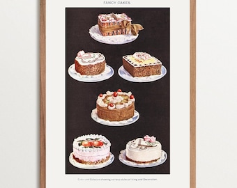Vintage Food Art Print, Retro Wall Art, Kitchen Art Print