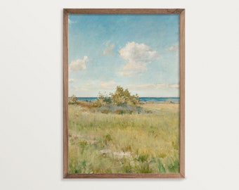 Meadow Painting | Landscape Wall Art | French Country Wall Decor | Nature Art Print