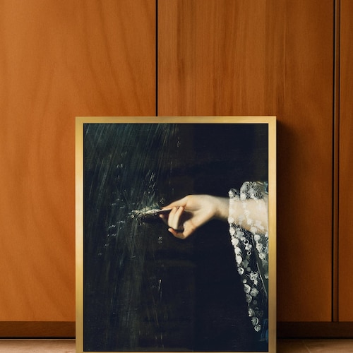Framed Dark Academia Wall Art, Moody Home Decor, Victorian Portrait Print