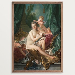 Venus Rococo Painting Print – Maximalist Coquette Decor image 1