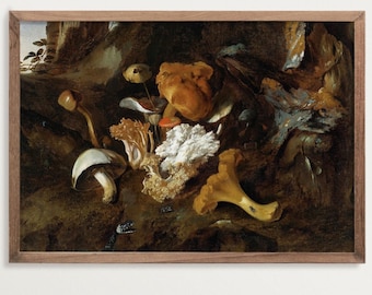 Decoración Dark Academia / Lámina de naturaleza muerta / Estilo Cottagecore oscuro / Arte mural melancólico