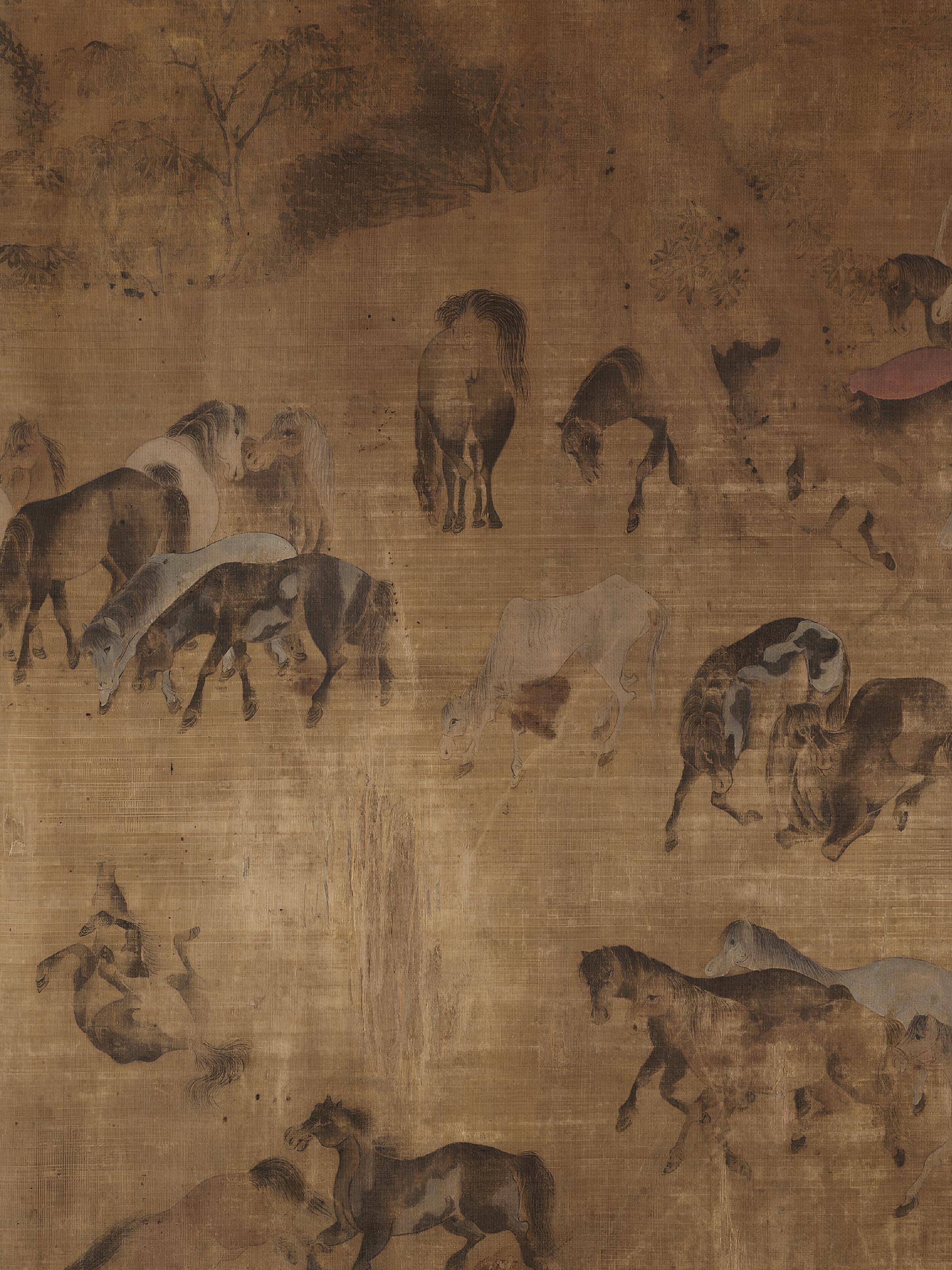 Wabi Sabi Horse Art Print, Panoramic Equestrian Wall Decor for Japandi ...