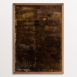 Moody Brown Abstract Painting Print, Earthy Tones Modern Wall Art, Minimal Contemporary Decor, Wabi Sabi Art, Neutral Rustic Wall Print