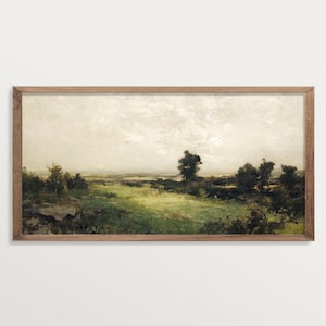 Country Painting – Housatonic Valley | Vintage Landscape Print | Panoramic Wall Art