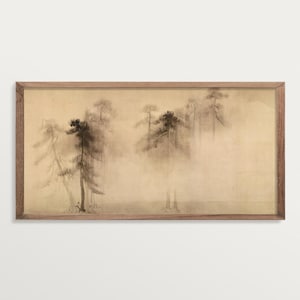 Japandi Wabi Sabi Wall Art - Grande arte murale per l'arredamento del soggiorno, poster con schizzo di albero vintage