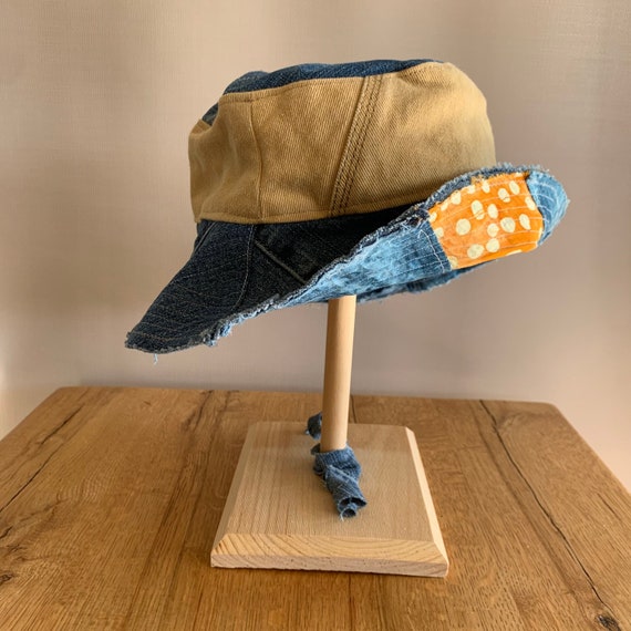 Frayed Edge Denim Bucket Hat Sun Hat 