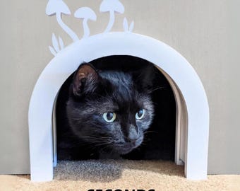 Steel Cat Door Latch With Anti-Collision Pad - Keep Dogs Out Of Cat Areas, Adjustable Door Gap