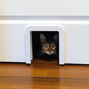 猫ドア 室内犬用ドア 住宅所有者向け 猫好きへのギフト 猫の飼い主がトイレを隠すためのモダンなドア シンプル