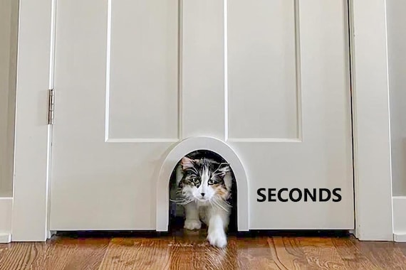 猫用ドア *B級品* - ペット用出入り口 - 大型ペット用ドア - 屋内