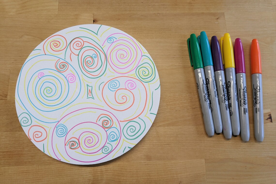 White Circle Blank Canvas Plastic Circle PVC Circle Etsy