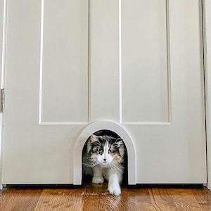 Cat Door Interior Dog Door for Homeowner Gift for Cat Lover Gift Simple Door for Cat Owner to Hide Litter Box Door