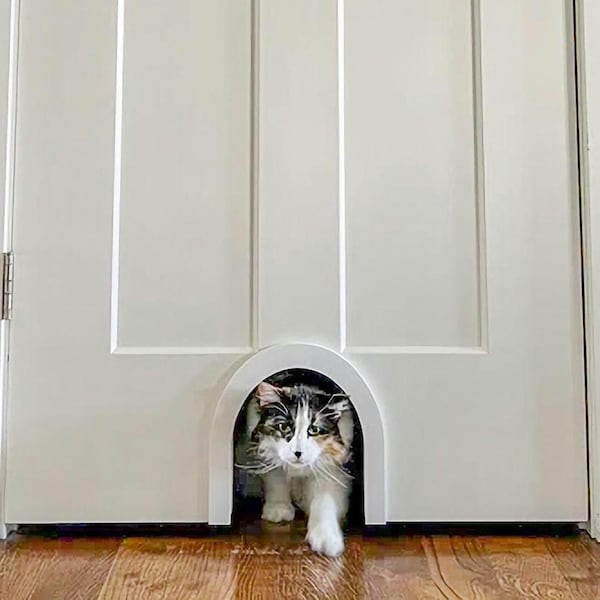 Cat Door Interior Dog Door for Homeowner Gift for Cat Lover Gift Simple Door for Cat Owner to Hide Litter Box Door